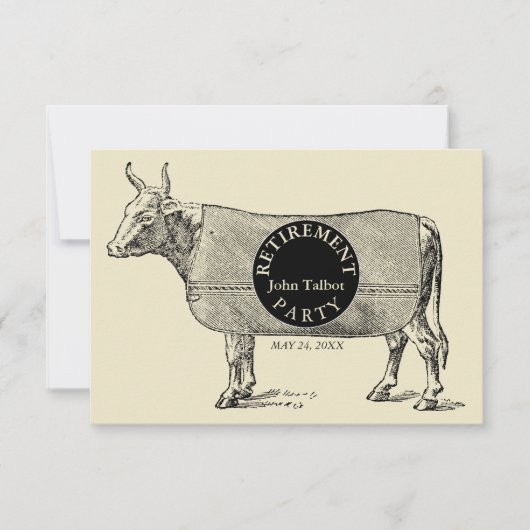 Uitnodiging van de Cow Blanket Retirement Party 1 (Voorkant)