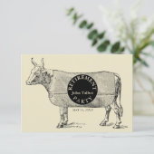 Uitnodiging van de  Cow Blanket Retirement Party 1 (Staand voorkant)