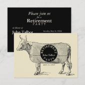 Uitnodiging van de  Cow Blanket Retirement Party 1 (Voorkant / Achterkant)