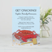 Uitnodiging van de Crab Feast Party (Staand voorkant)