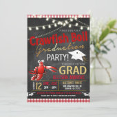 Uitnodiging van de Crawfish Boil Graduy Party (Staand voorkant)