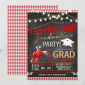 Uitnodiging van de Crawfish Boil Graduy Party (Voorkant / Achterkant)