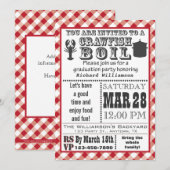 Uitnodiging van de Crawfish Boil Graduy Party (Voorkant / Achterkant)