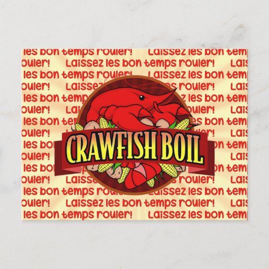 Uitnodiging van de Crawfish Boil Party (Voorkant)