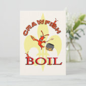 Uitnodiging van de Crawfish Boil Party (Staand voorkant)