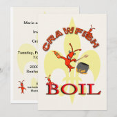 Uitnodiging van de Crawfish Boil Party (Voorkant / Achterkant)
