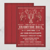 Uitnodiging van de Crawfish Boil Party (Voorkant / Achterkant)
