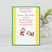 Uitnodiging van de Crawfish Boil Party (Staand voorkant)