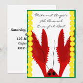 Uitnodiging van de Crawfish Boil Party (Voorkant / Achterkant)
