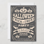 Uitnodiging van de Creepy Halloween Trick or treat (Voorkant)
