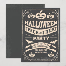 Uitnodiging van de Creepy Halloween Trick or treat