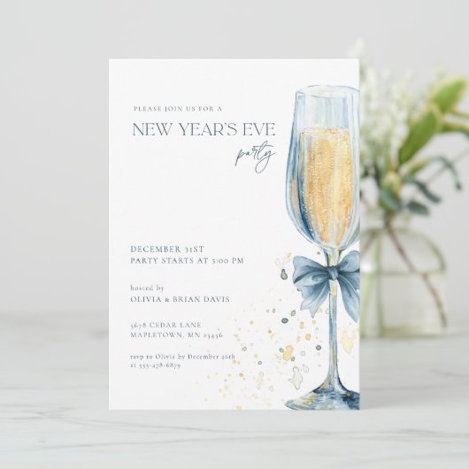 Uitnodiging van de Dag van de Dag van de Champagne (Staand voorkant)