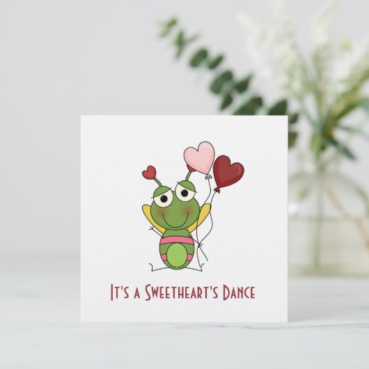 Uitnodiging van de dans-feest van de schatten (Staand voorkant)