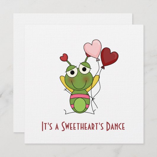 Uitnodiging van de dans-feest van de schatten (Voorkant / Achterkant)