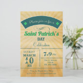 Uitnodiging van de de dag van de Retro St Patricks (Staand voorkant)