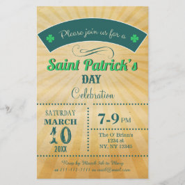 Uitnodiging van de de dag van de Retro St Patricks