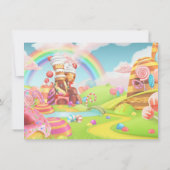 uitnodiging van de deelstaat Snoep Birthday Party (Achterkant)