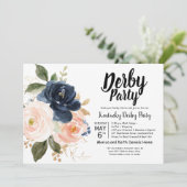 Uitnodiging van de Derby Horse Racing Party (Staand voorkant)