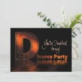 Uitnodiging van de Divorce (het Big D Word) (Staand voorkant)