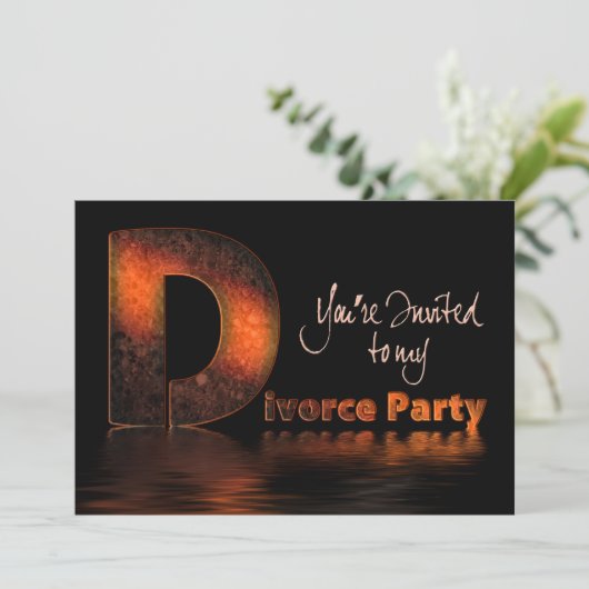 Uitnodiging van de Divorce (het Big D Word) (Staand voorkant)
