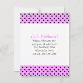 Uitnodiging van de Dot Party van Black and Pink (Achterkant)