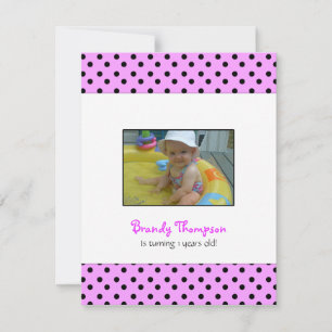 Uitnodiging van de Dot Party van Black and Pink