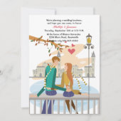 Uitnodiging van de Dream Honeymoon van Young Coupl (Voorkant)