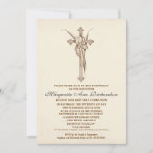 Uitnodiging van de eerste Heilige Communie - elega (Voorkant)