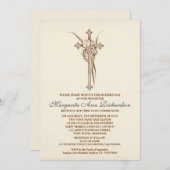 Uitnodiging van de eerste Heilige Communie - elega (Voorkant / Achterkant)