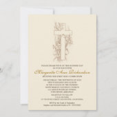 Uitnodiging van de eerste Heilige Communie - elega (Voorkant)