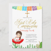 Uitnodiging van de eerste Heilige Communie van Cac (Voorkant)