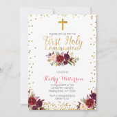 Uitnodiging van de eerste Heilige Communie van Ele (Voorkant)