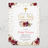 Uitnodiging van de eerste Heilige Communie van Ele (Voorkant / Achterkant)