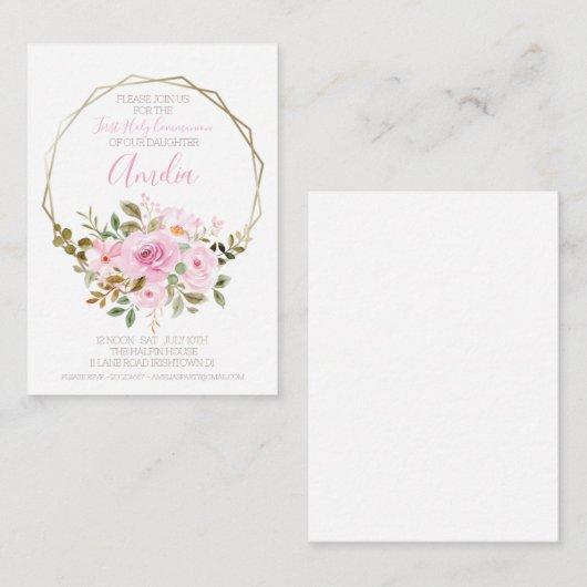 Uitnodiging van de eerste Heilige Communistische P (Voorkant / Achterkant)