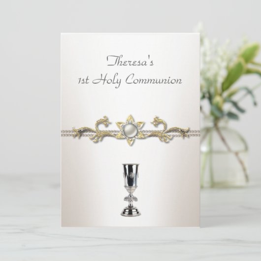 Uitnodiging van de eerste Heilige Communistische P (Staand voorkant)