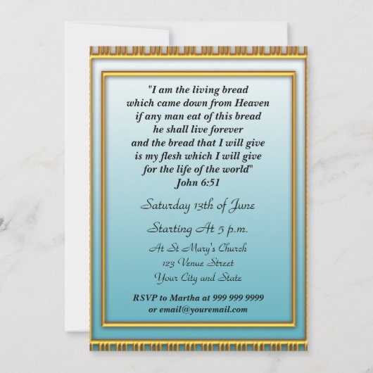 Uitnodiging van de eerste Heilige Communistische P (Achterkant)