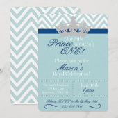 Uitnodiging van de eerste verjaardag van Little Pr (Voorkant / Achterkant)