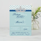 Uitnodiging van de eerste verjaardag van Little Pr (Staand voorkant)