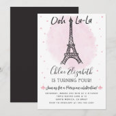 Uitnodiging van de Eiffeltoren van Parijs voor om  (Voorkant / Achterkant)