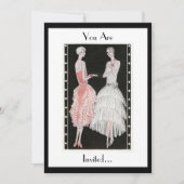 Uitnodiging van de Elegant Black and White Party u (Voorkant)