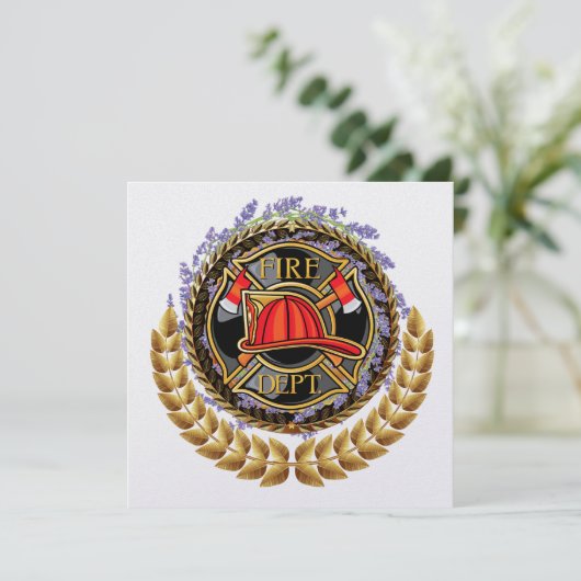 Uitnodiging van de Elegant Fire Department (Staand voorkant)