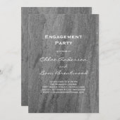 Uitnodiging van de Elegant Granite Engagement Part (Voorkant / Achterkant)