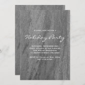 Uitnodiging van de Elegant Granite Holiday Party (Voorkant / Achterkant)