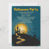 Uitnodiging van de Enchanted House Halloween Party (Voorkant)