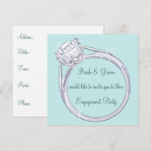 Uitnodiging van de Engagement Party (Voorkant / Achterkant)