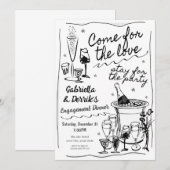 Uitnodiging van de Engagement Party (Voorkant / Achterkant)