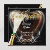 Uitnodiging van de Engagement Party (Voorkant / Achterkant)