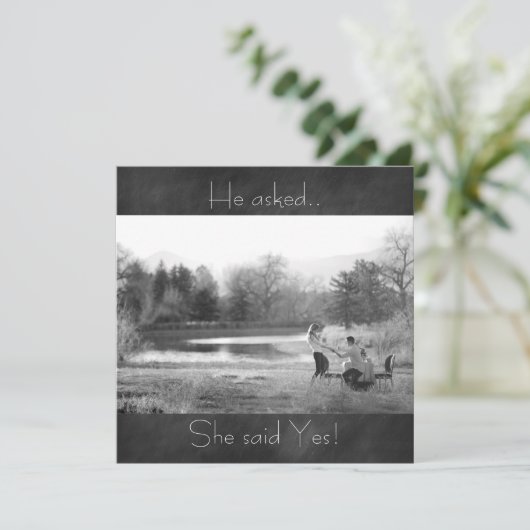 Uitnodiging van de Engagement Party (Staand voorkant)