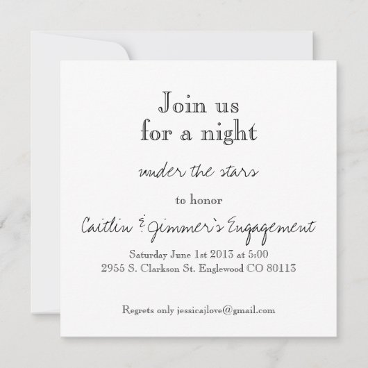 Uitnodiging van de Engagement Party (Voorkant)