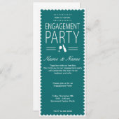 Uitnodiging van de Engagement Party (Voorkant / Achterkant)